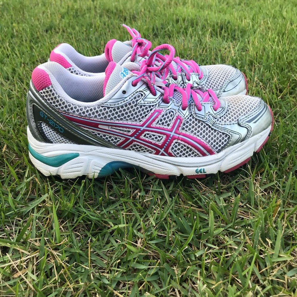 ASICS GT-2170 Womens shoes Sz 5 grey/pink - Picture 5 of 8